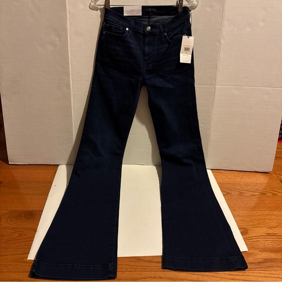 7 For All Mankind Women’s Dojo Original Trouser Flare Jean Blue Size 27 NWT